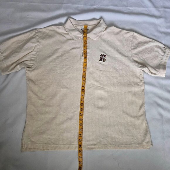 Walt Disney World Herringbone Pattern Embroidered Grumpy Golf Polo Shirt Size XL - Picture 12 of 12